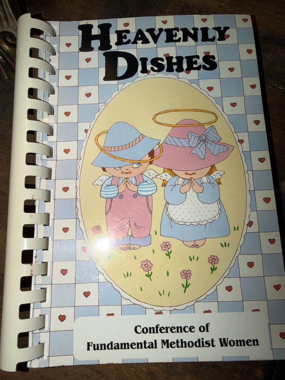 Heavenly Dishes Spiral-Bound Recipe Book - Angel Illustration